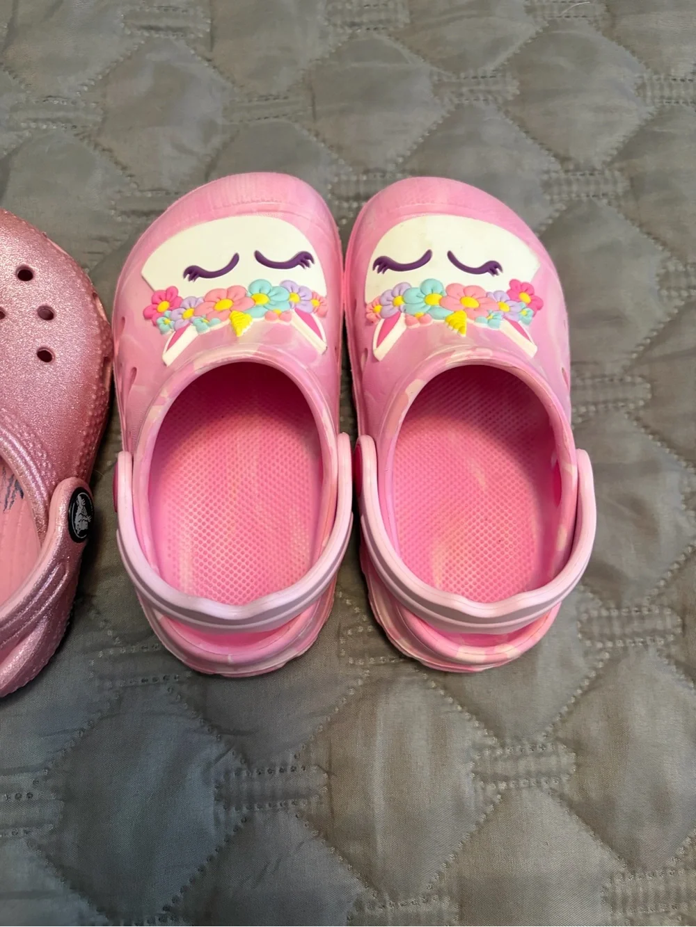 CROCS Kids Pink Glitter & Unicorn Clogs